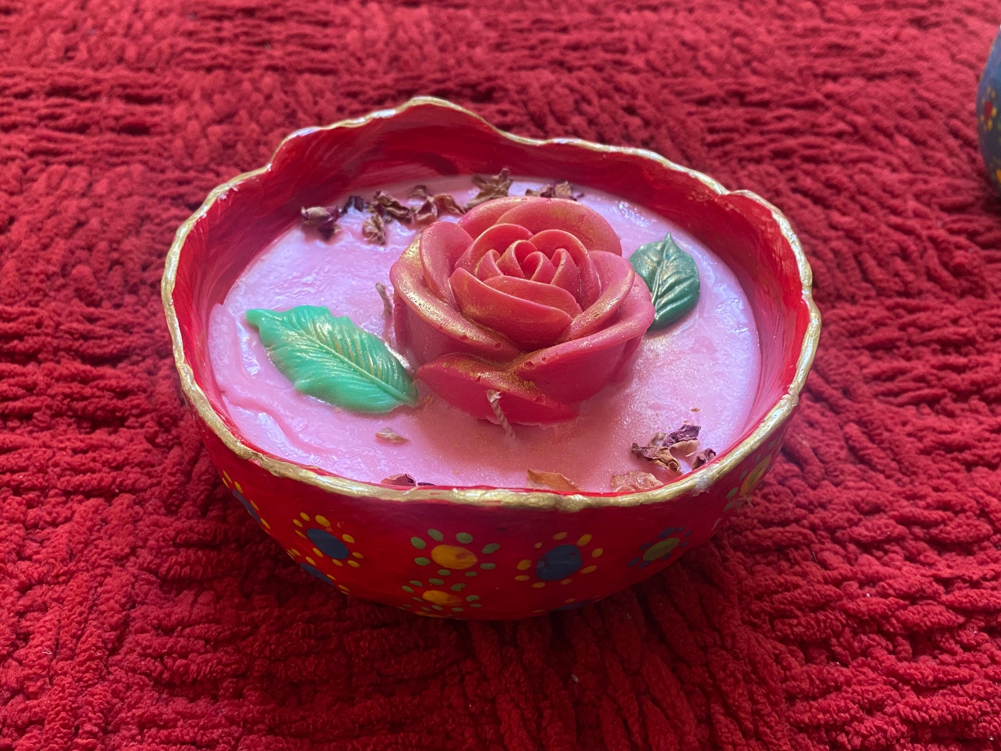 Festival Hand painted candles in a 5 inch bowl, gift shop, gift card, gift store, gift ideas, home designer, interior designer near me, gift cards, interior design ideas, home decor inspiration