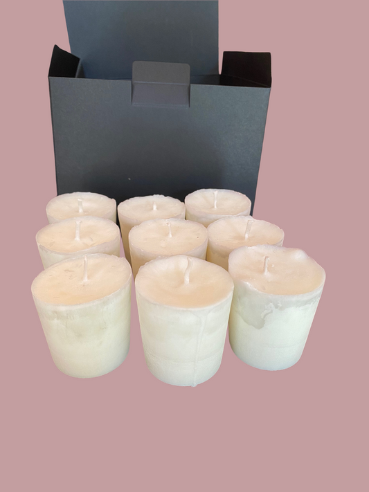 Unscented votive candle 2X2 made with 100% palm wax